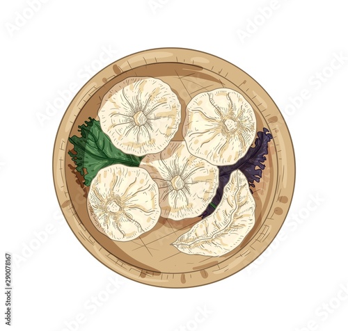 Dim sum hand drawn vector illustration