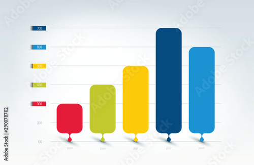 Chart, graph, scheme. Simply color editable. Infographics element. Vector.