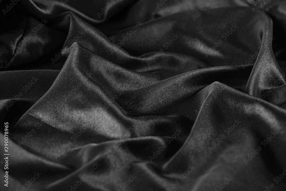 Fototapeta premium Black shadows fabric texture background