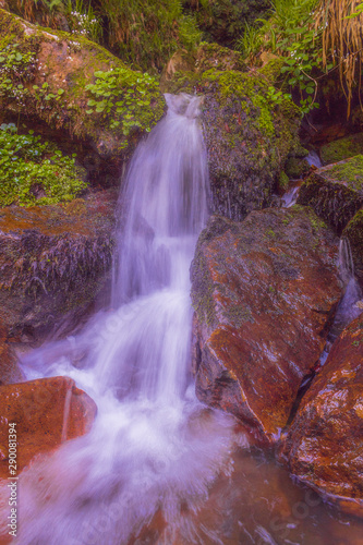 Belaustegui forest waterfall, in Alava, Basque Country photo