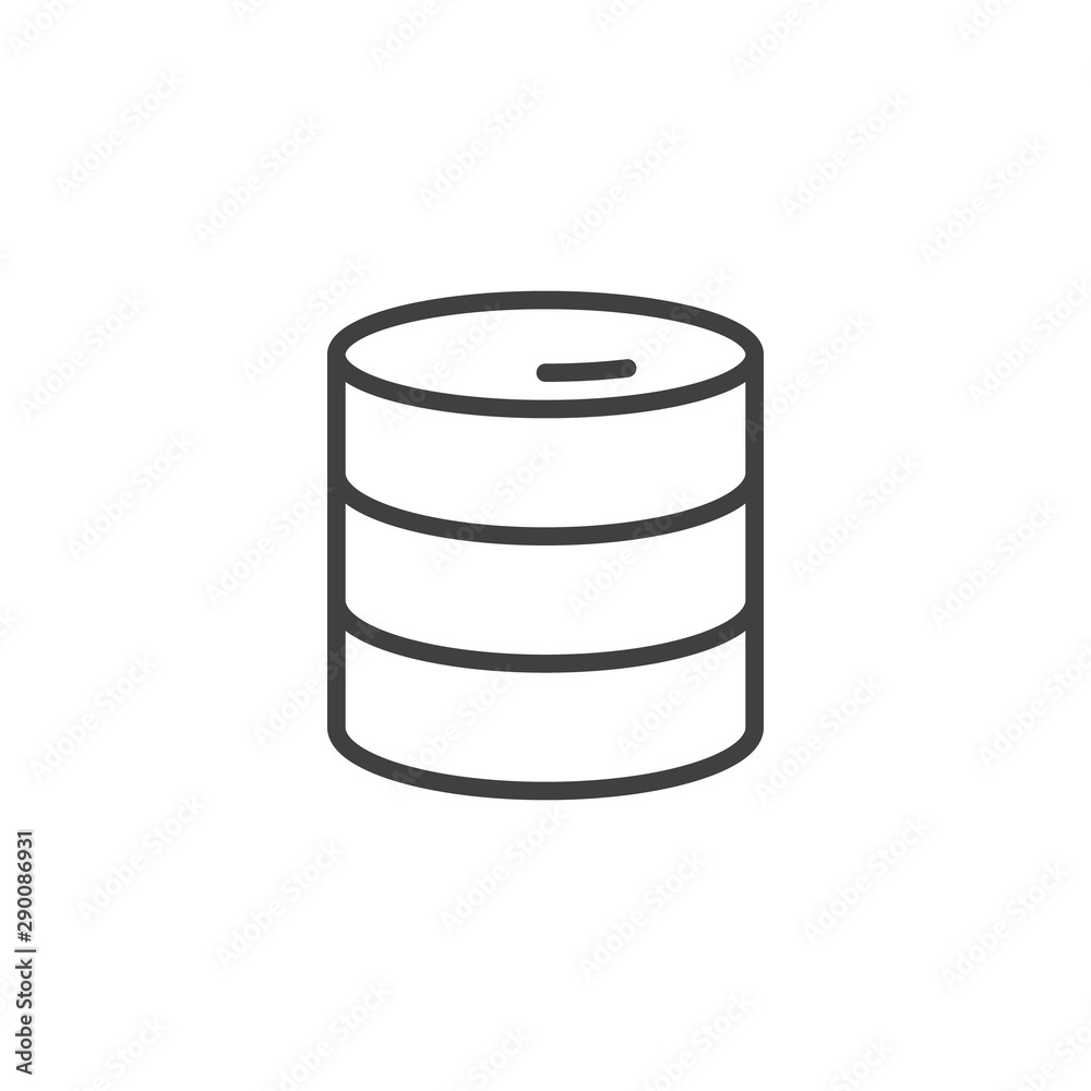 Data, storage line icon. Datacenter linear style sign for mobile concept and web design. Database server outline vector icon. Symbol, logo illustration. Vector graphics Data, storage line icon. Datacenter linear style sign for mobile concept and web design. Database server outline vector icon. Symbol, logo illustration. Vector graphics