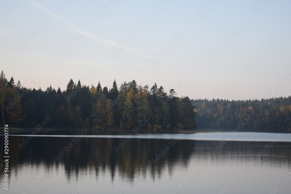 Lake in autumn in Sweden Lake in autumn in Sweden