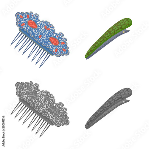 Vector design of beauty and fashion icon. Collection of beauty and female stock vector illustration.