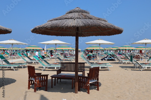 Rimini Italy Beach with umbrella 