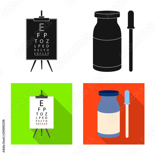 Vector design of correction and eyesight symbol. Set of correction and care vector icon for stock.