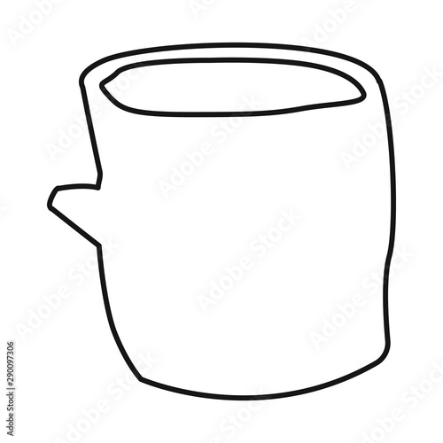 Vector illustration of stump and wood symbol. Set of stump and firewood vector icon for stock.