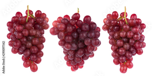 Ripe red grape isolated on white background