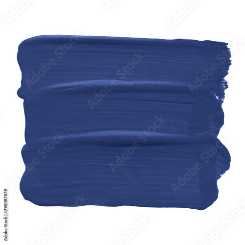 Vector indigo paint texture isolated on white - gouache banner for Your design