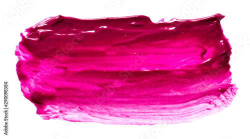 Vector pink glossy oil texture isolated on white - paint banner for Your design