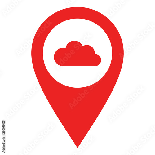 Wolke und Kartenmarkierung