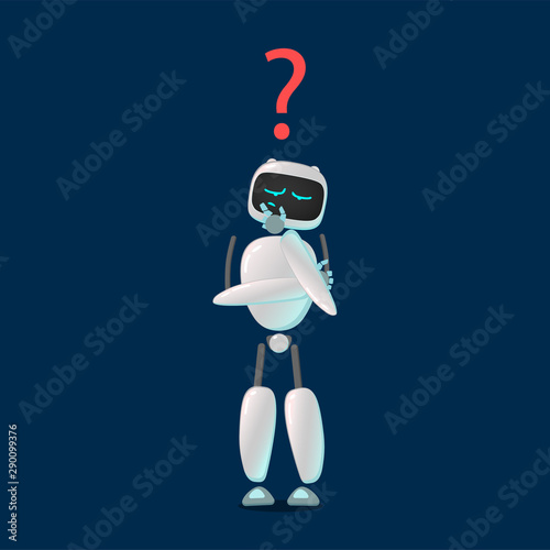 RPA. Funny white robot in different comic situations and moods. Modern technologists of the invention of the future, artificial intelligence. robotics and bots