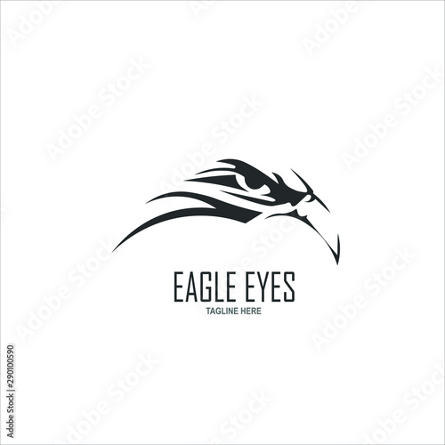 Eagle eyes logo template design. Vector illustration.