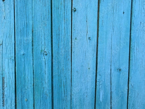 Blue Close-up old wooden fence background detail streak fiber finishing for chic art ornate blank copy space