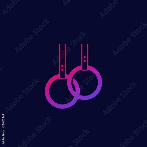 Gymnastics rings icon with vibrant gradient