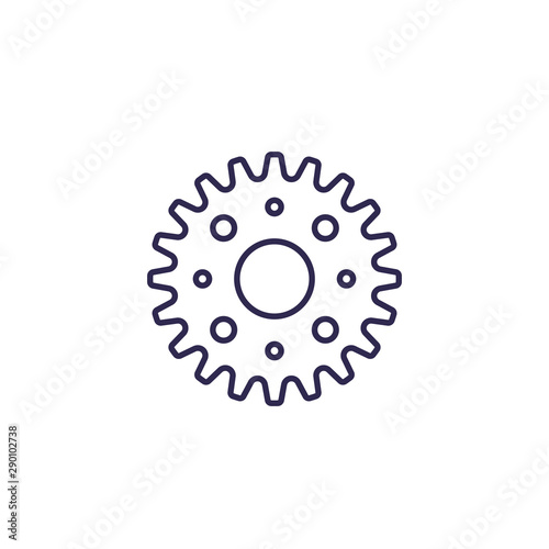 sprocket icon, line vector design