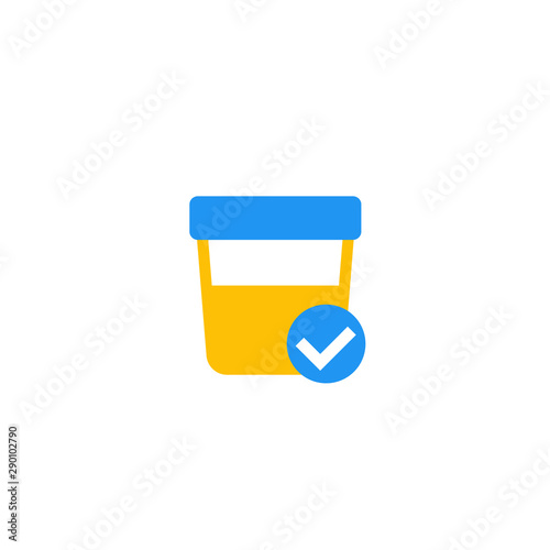 urine test icon on white
