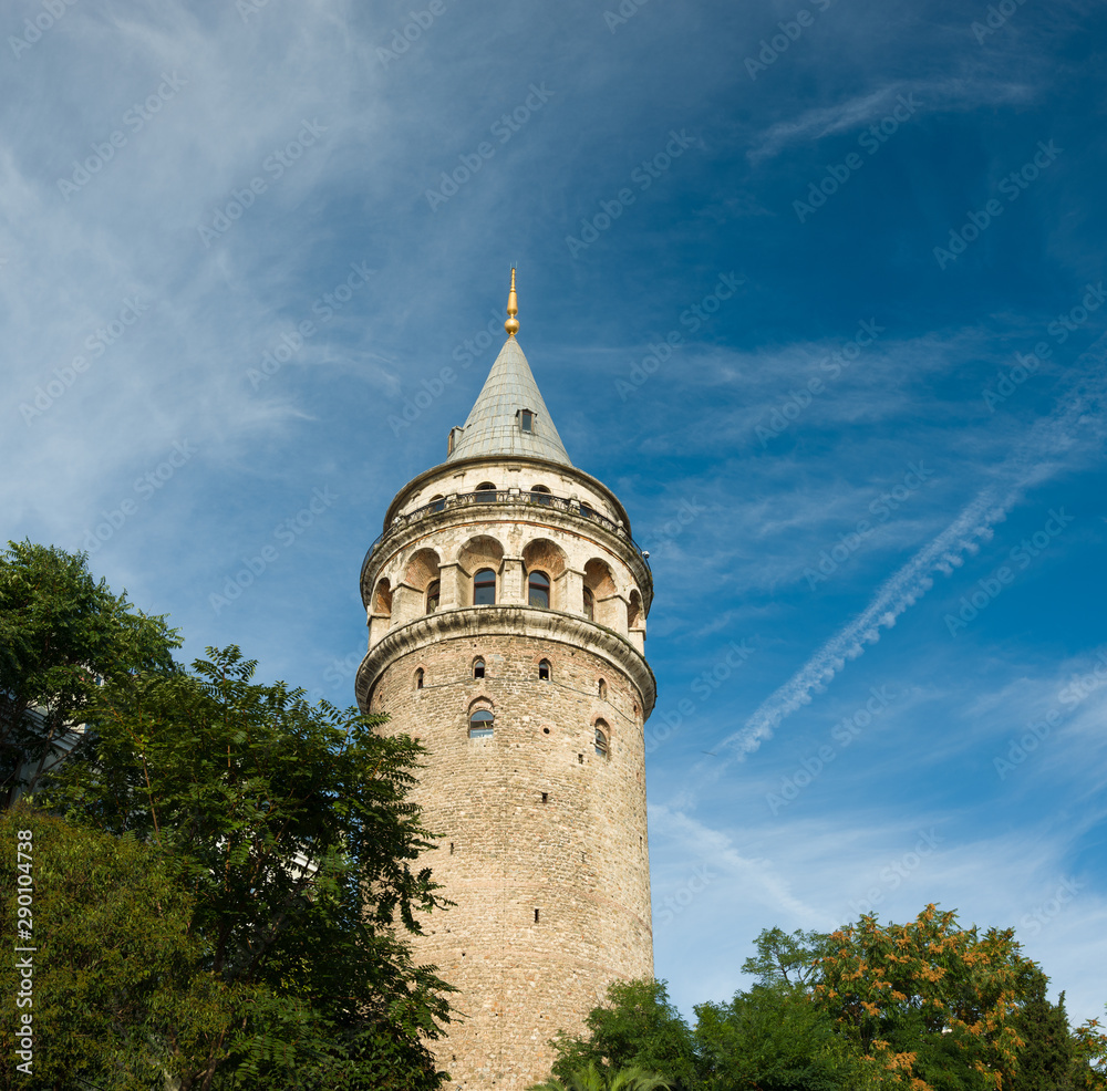 Galata tower. Sunny day in September. Istanbul Turkey