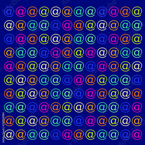 Abstract background of symbol repeated. Memphis style. Bright and colorful, 90s style. Vector pattern. Neon colors