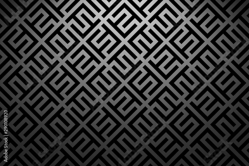 Abstract geometric pattern with stripes, lines. Seamless vector background. Black and grey ornament. Simple lattice graphic design