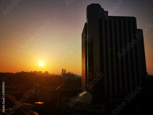 Photography Kuala Lumpur, Malaysia 1 September 2019-silhouette sunset view kuala lumpur