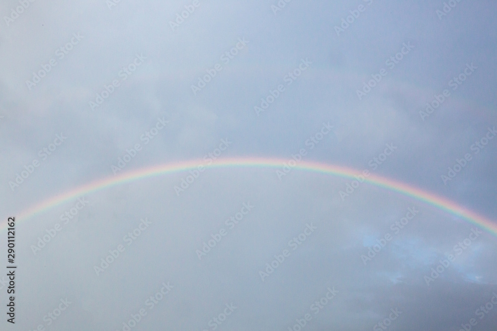 rainbow of natural sky with sky and clouds and colorful rainbow in the sky rainbow of natural sky with sky and clouds and colorful rainbow in the sky
