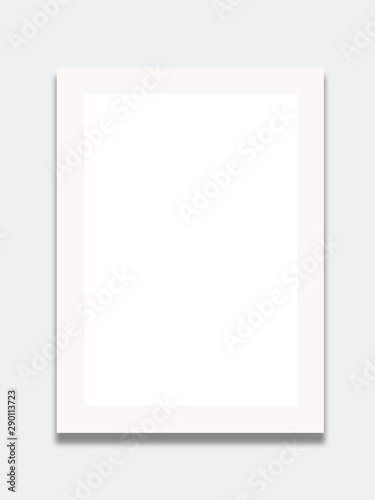 blank photo frame isolated on white background