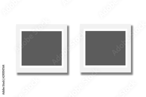 blank photo frame isolated on white background