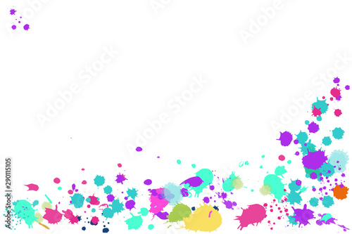 Εκτύπωση καμβά Bright blots isolated on a white background