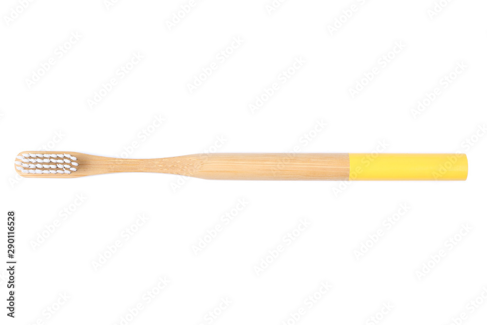 Bamboo toothbrush isolated on white background Bamboo toothbrush isolated on white background