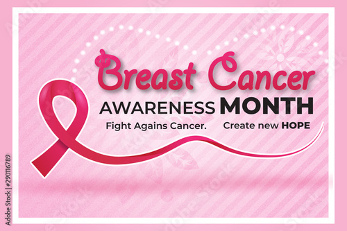 Breast Cancer Awareness Banner, Modern Banner Vector, Breast Cancer Template, Month October