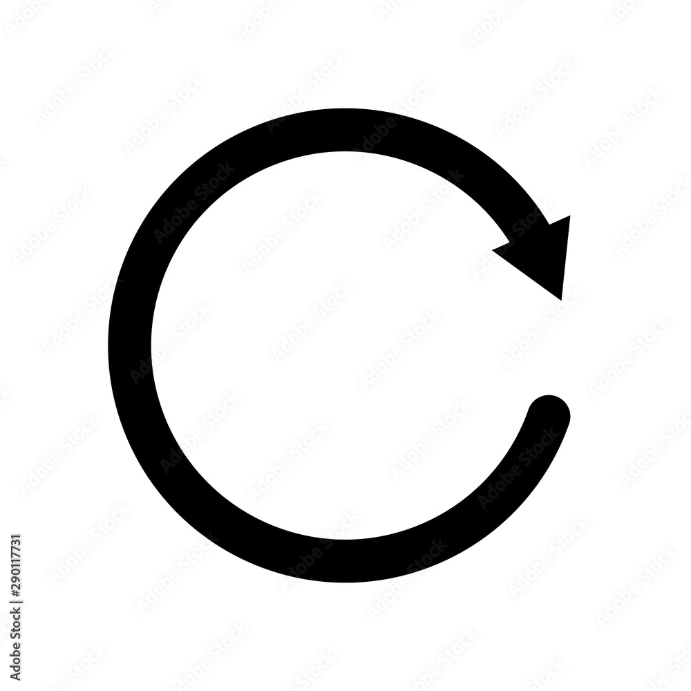 Refresh outline icon isolated on white background Refresh outline icon isolated on white background
