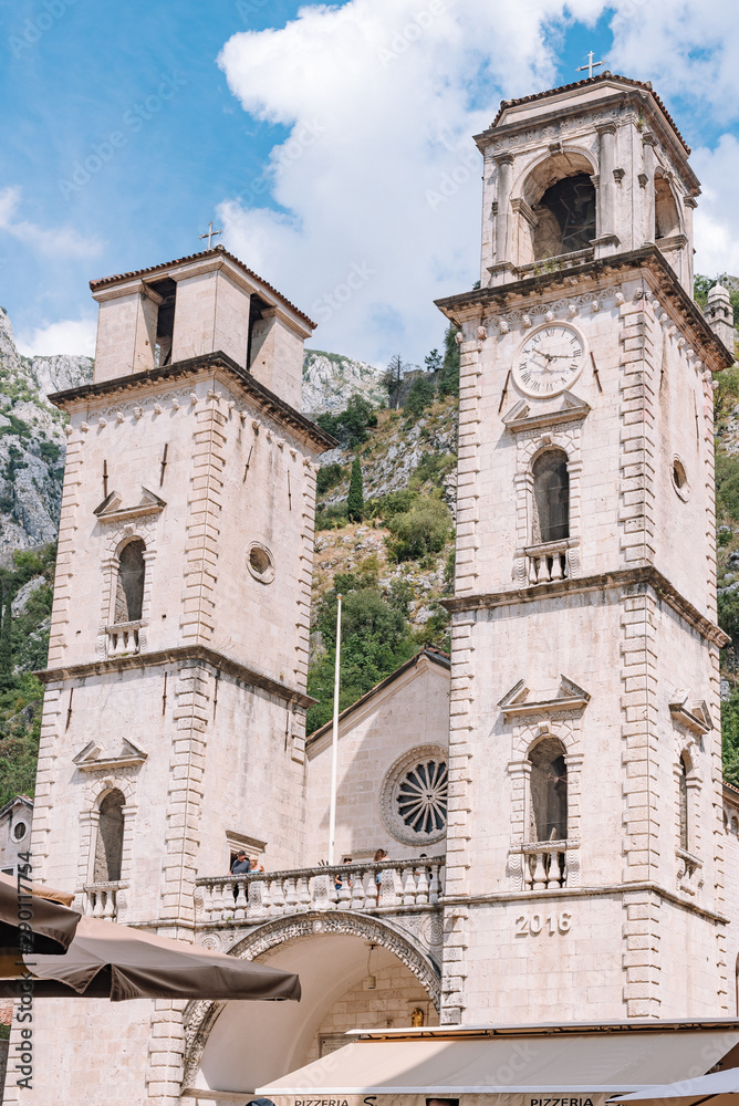 Facade of the Cathedral of San Trifón, basilica of Kotor