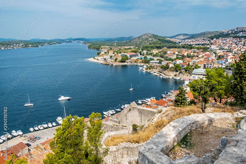 View from St. Michael's Fortress, Sibenik, Croatia