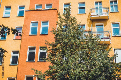 apartment house at prenzlauer berg, germany on a beautiful day - for real estate themes