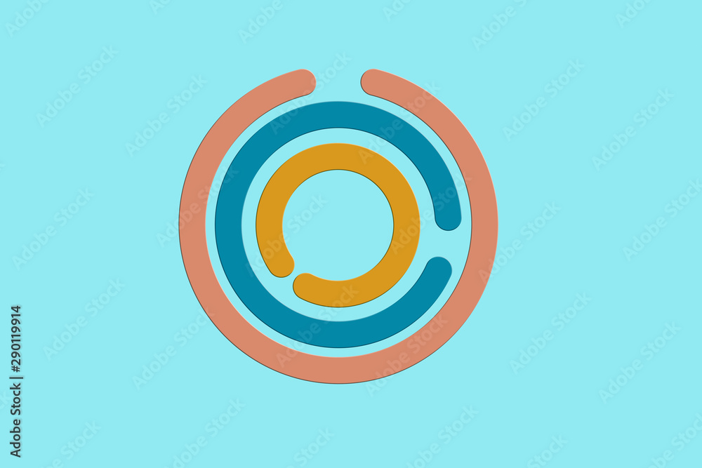 Dynamic round shape - Circle logo, illustration Dynamic round shape - Circle logo, illustration