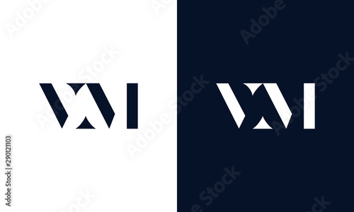 Abstract letter VM logo. This logo icon incorporate with abstract shape in the creative way.