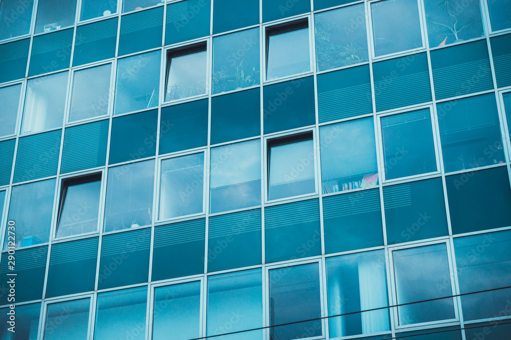 glass facade of office house glass facade of office house