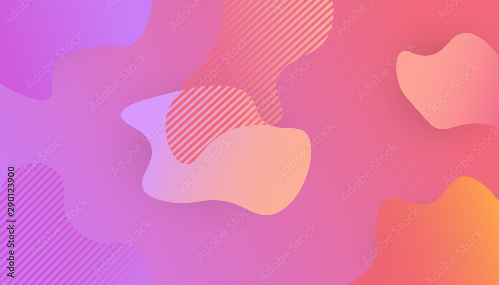 Set of abstract modern graphic banners. Liquid shape colorful elements. Fluid background with Gradient. Template for your design, logo, flyer or presentation