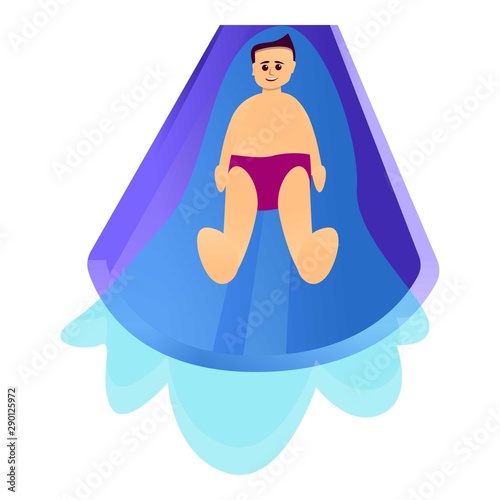 Speed waterpark slide icon. Cartoon of speed waterpark slide vector icon for web design isolated on white background