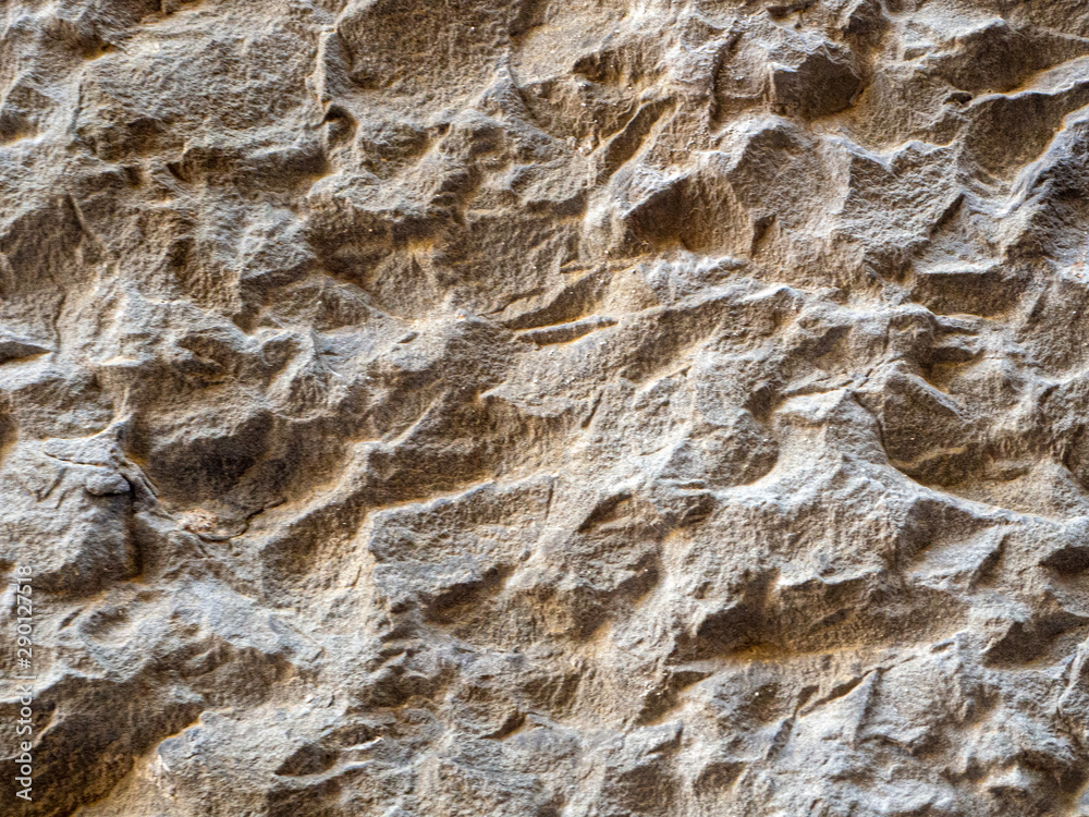 The rough surface of the stone