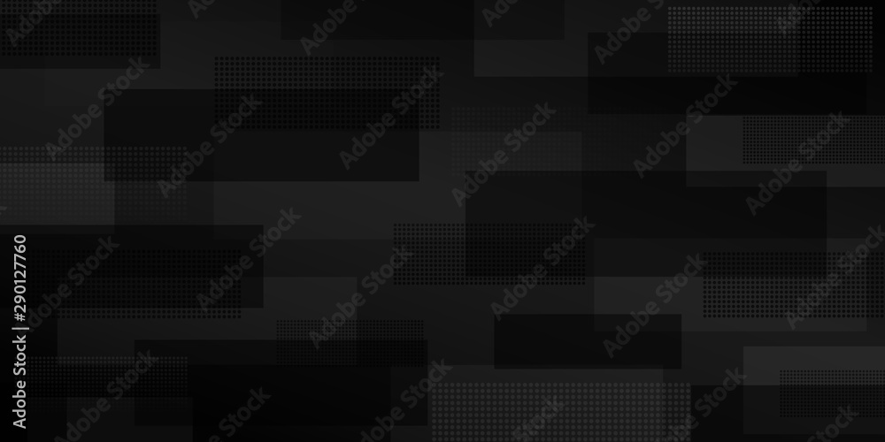 Abstract background of intersecting rectangles consisting of dots, in black colors