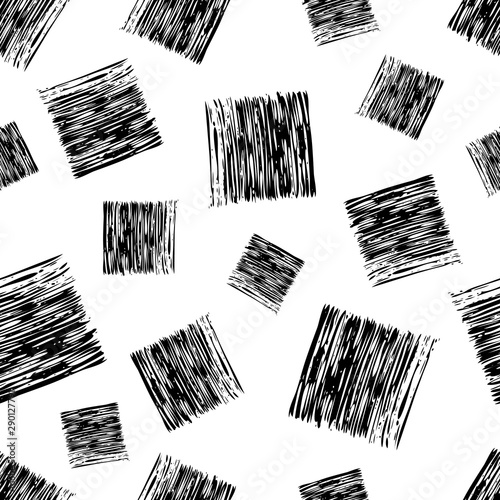 Seamless Pattern hand drawn with scribble Smear