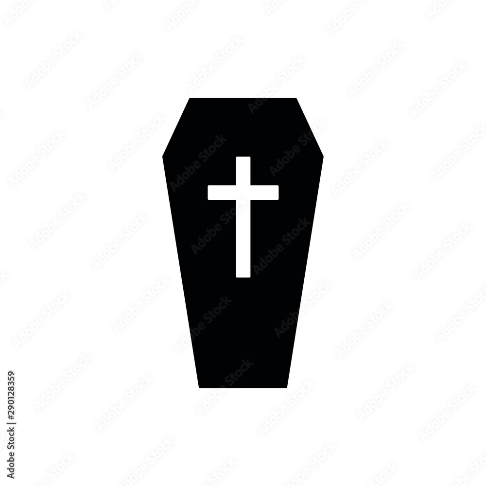 Coffin icon. funeral icon vector