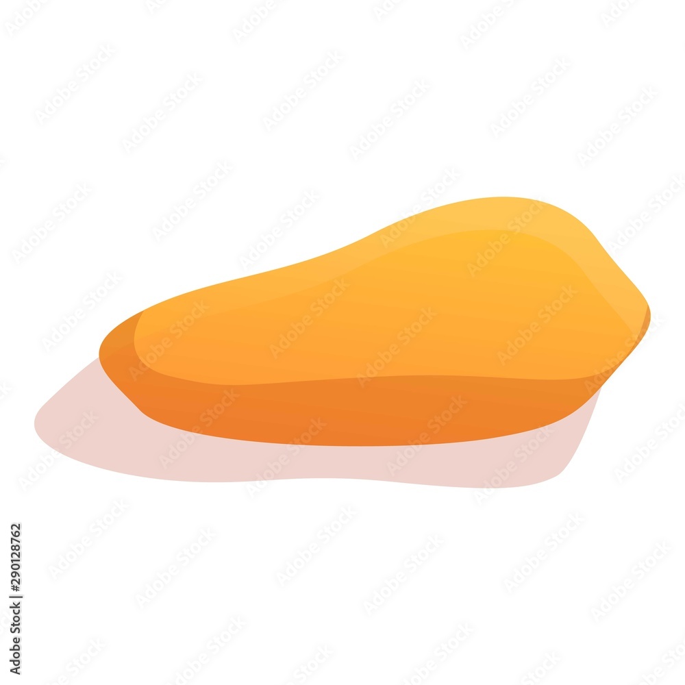 Orange stone icon. Cartoon of orange stone vector icon for web design isolated on white background Orange stone icon. Cartoon of orange stone vector icon for web design isolated on white background