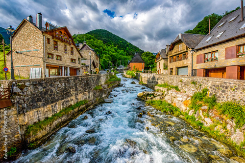 Village of Viella in the Pyrenees in Spain photo