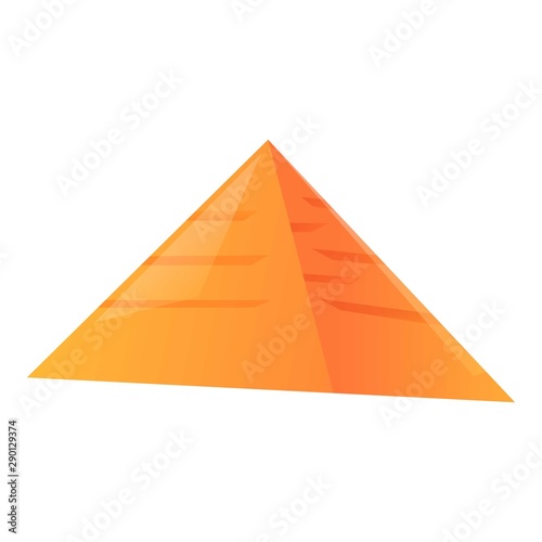 Egypte pyramide icon. Cartoon of Egypte pyramide vector icon for web design isolated on white background