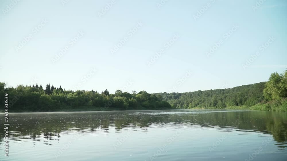 A view of a river during early summer hours