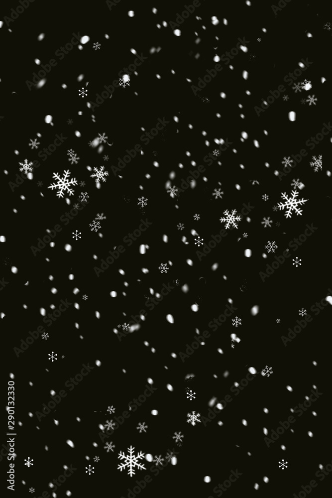 Snowflakes ovelray snowflakes and snowing
