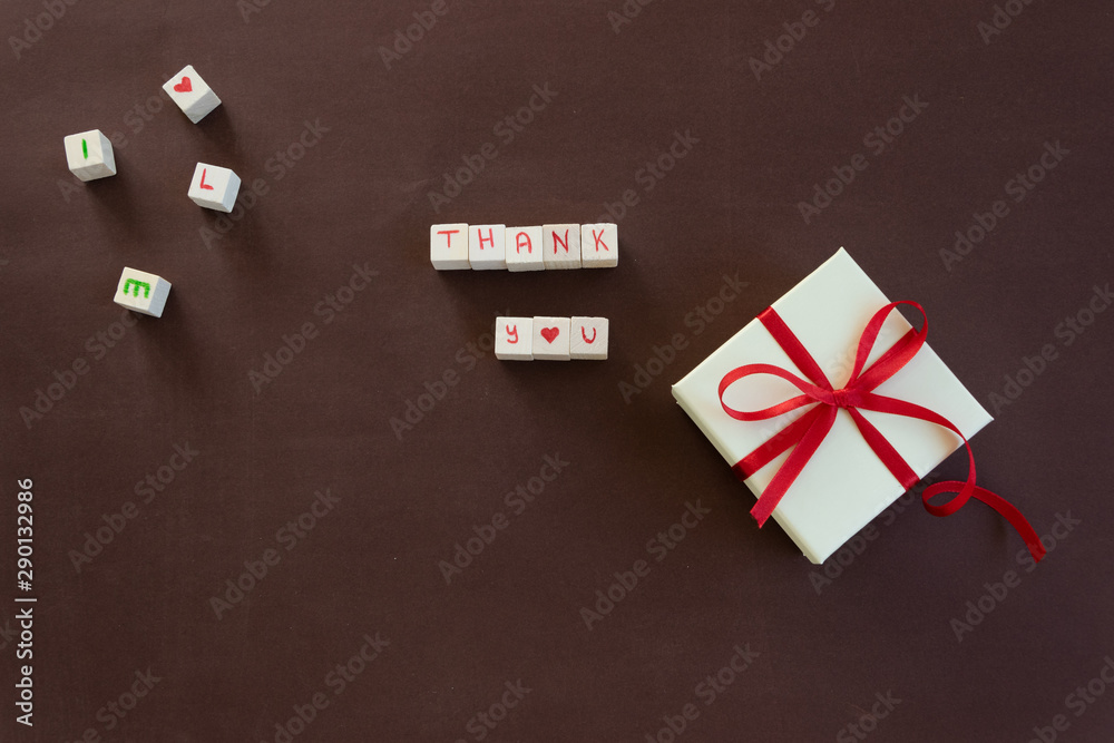 Isolated gift box with 