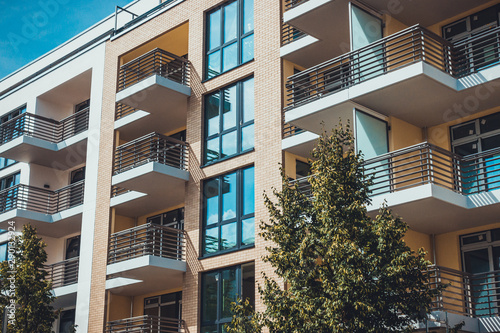 real estate picture of modern apartment house